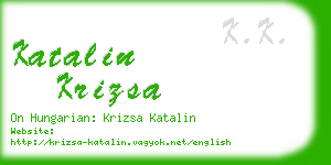 katalin krizsa business card